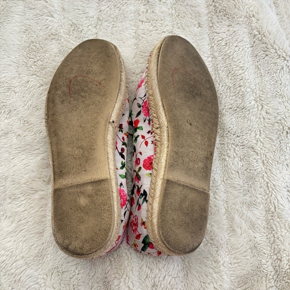 Rampage Women's Floral Bird Print Espadrilles Loafers Pink and Blue Size 9 - Picture 13 of 14